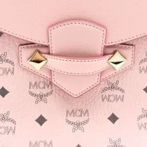 MCM Pink Small Essential Monogram Leather Backpack 22032698_53600813_600.jpg main image 2